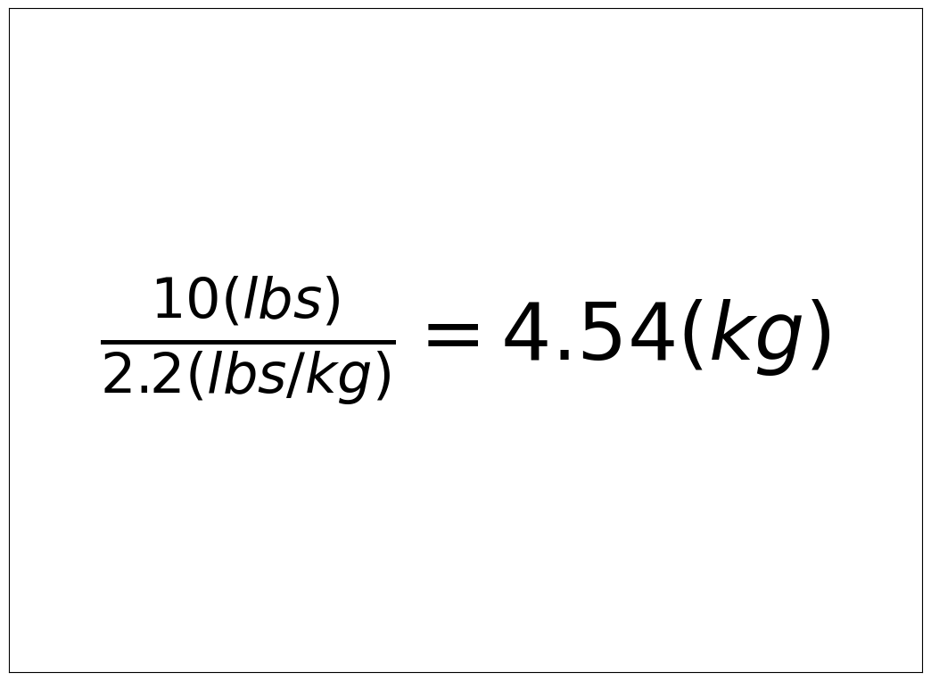 Convert 10 lbs to kg