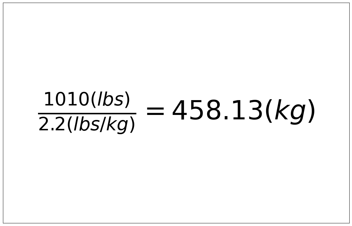 Convert 1010 lbs to kg