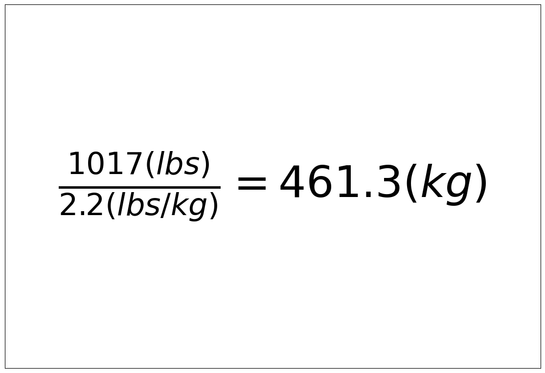 Convert 1017 lbs to kg