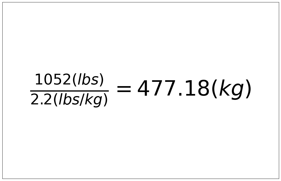 Convert 1052 lbs to kg