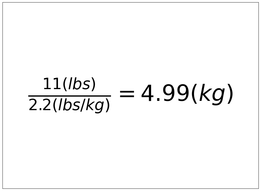 Convert 11 lbs to kg