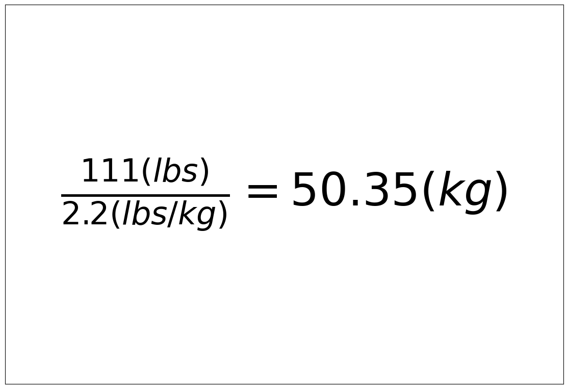 Convert 111 lbs to kg