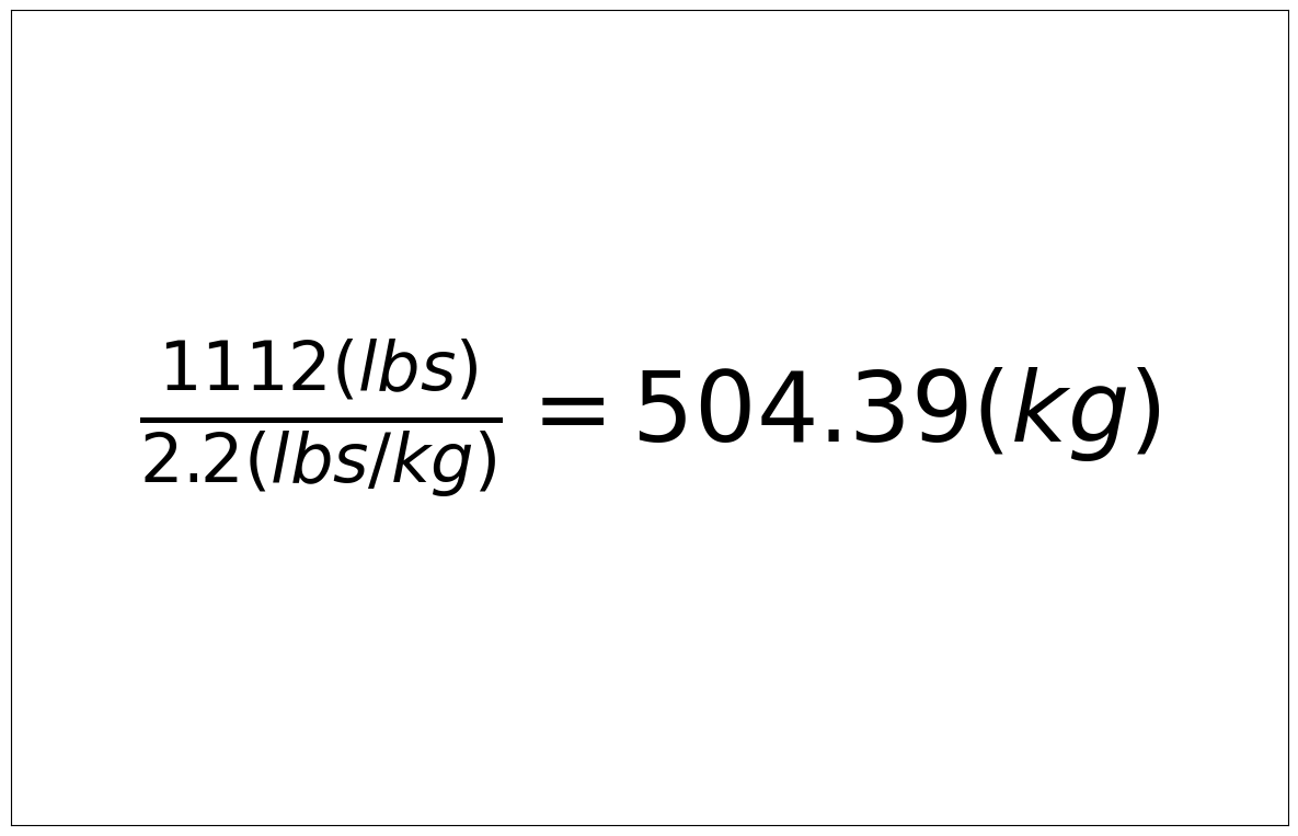 Convert 1112 lbs to kg