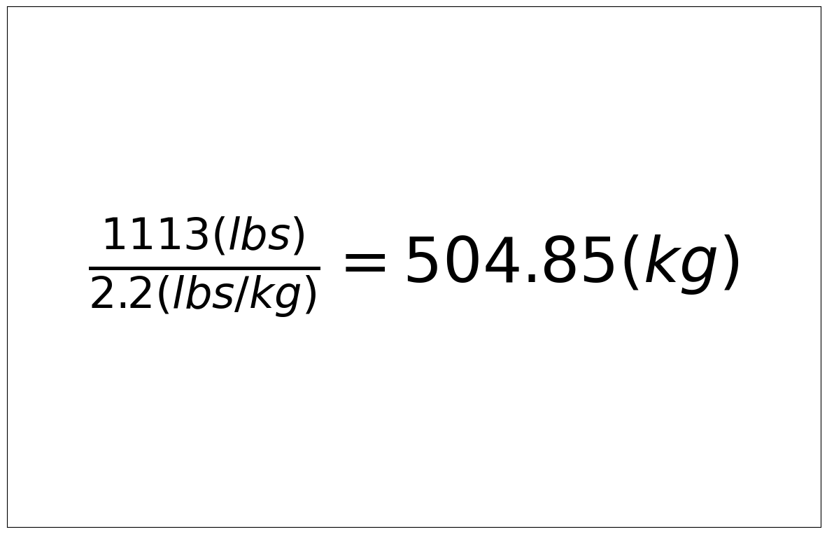 Convert 1113 lbs to kg