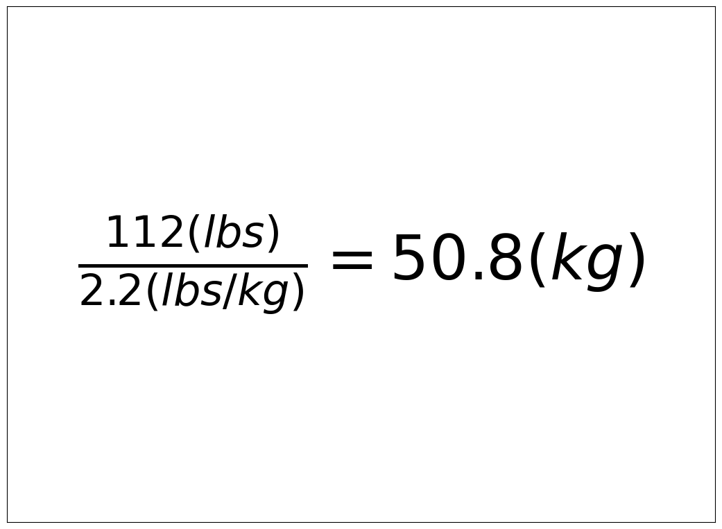 Convert 112 lbs to kg