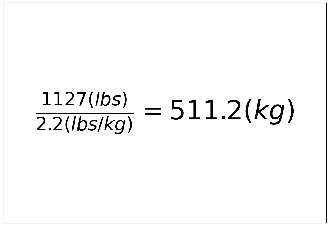 Convert 1127 lbs to kg