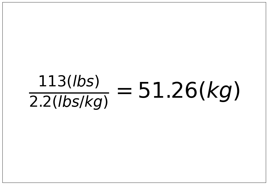 Convert 113 lbs to kg