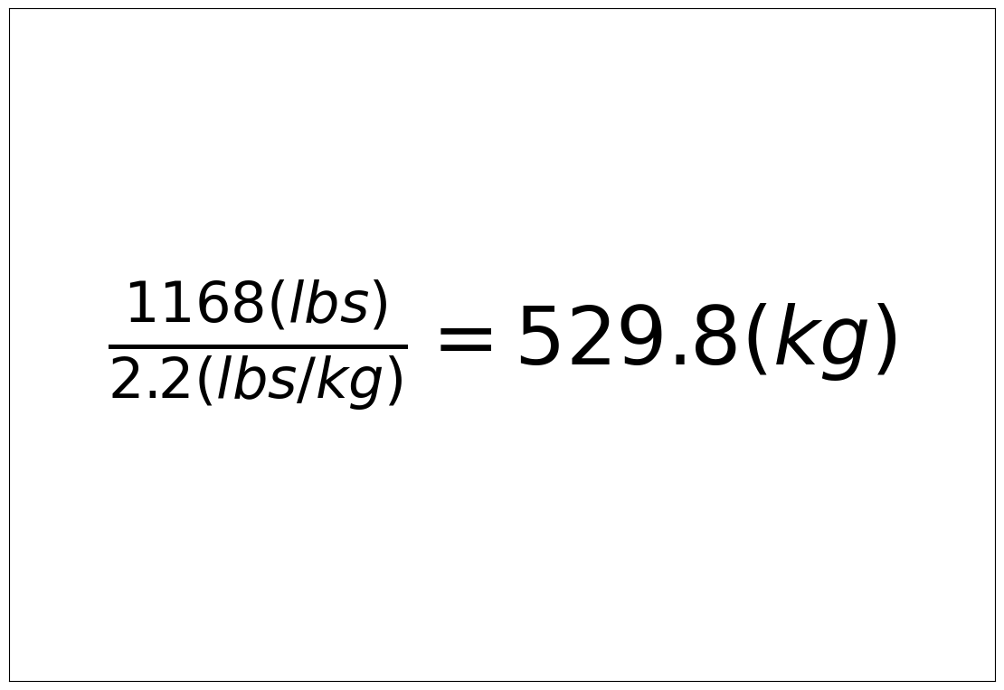 Convert 1168 lbs to kg