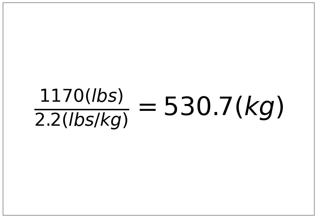 Convert 1170 lbs to kg