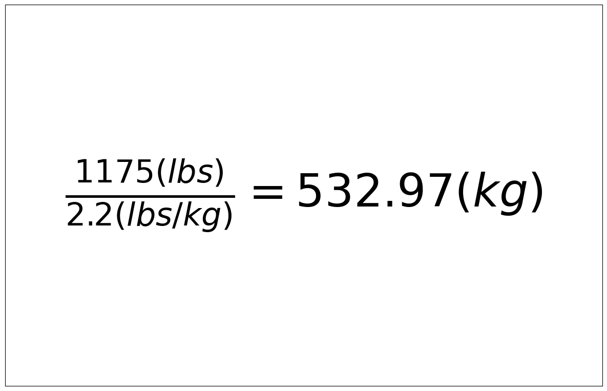 Convert 1175 lbs to kg