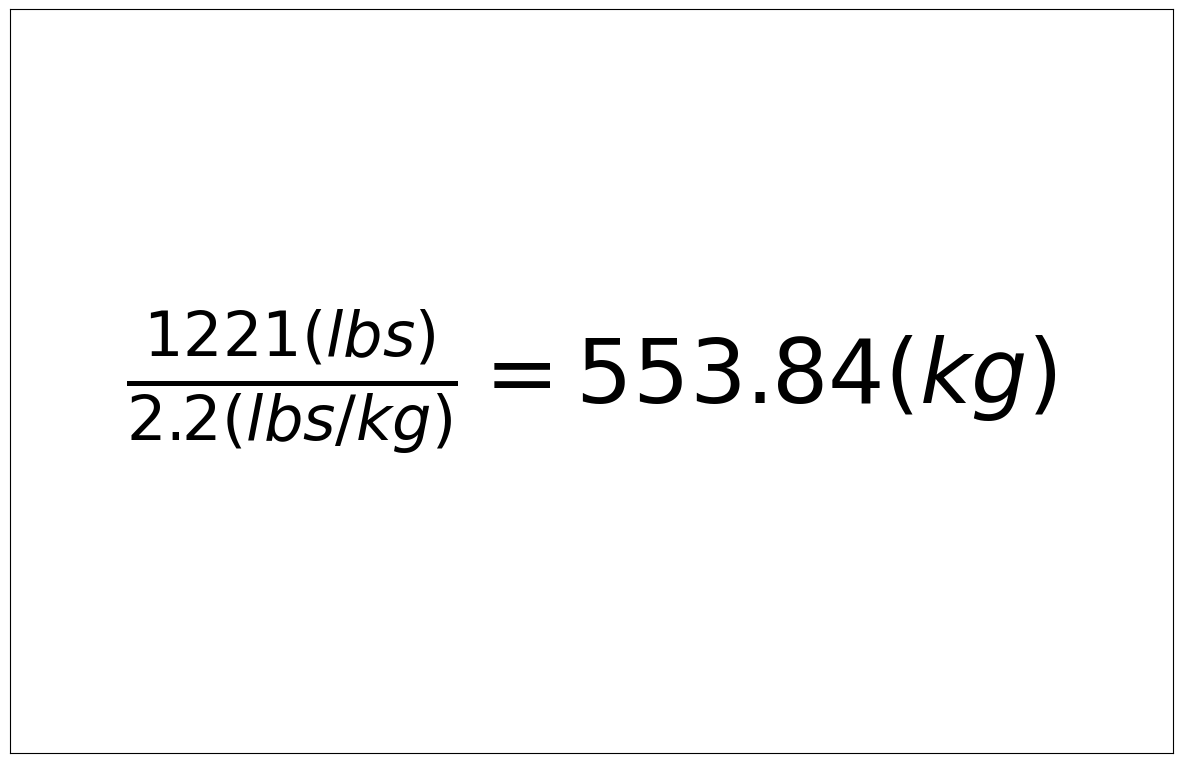 Convert 1221 lbs to kg