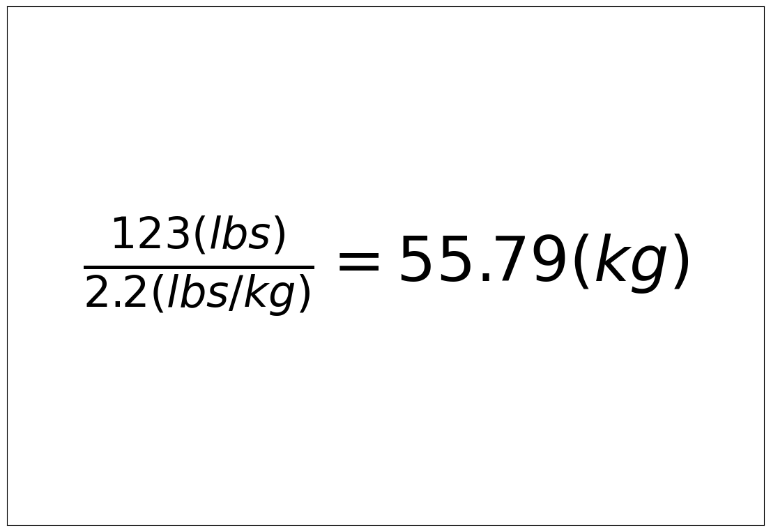 Convert 123 lbs to kg