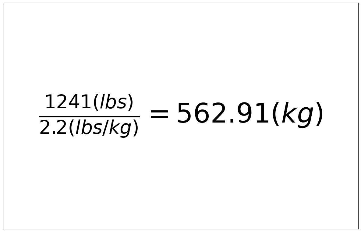 Convert 1241 lbs to kg