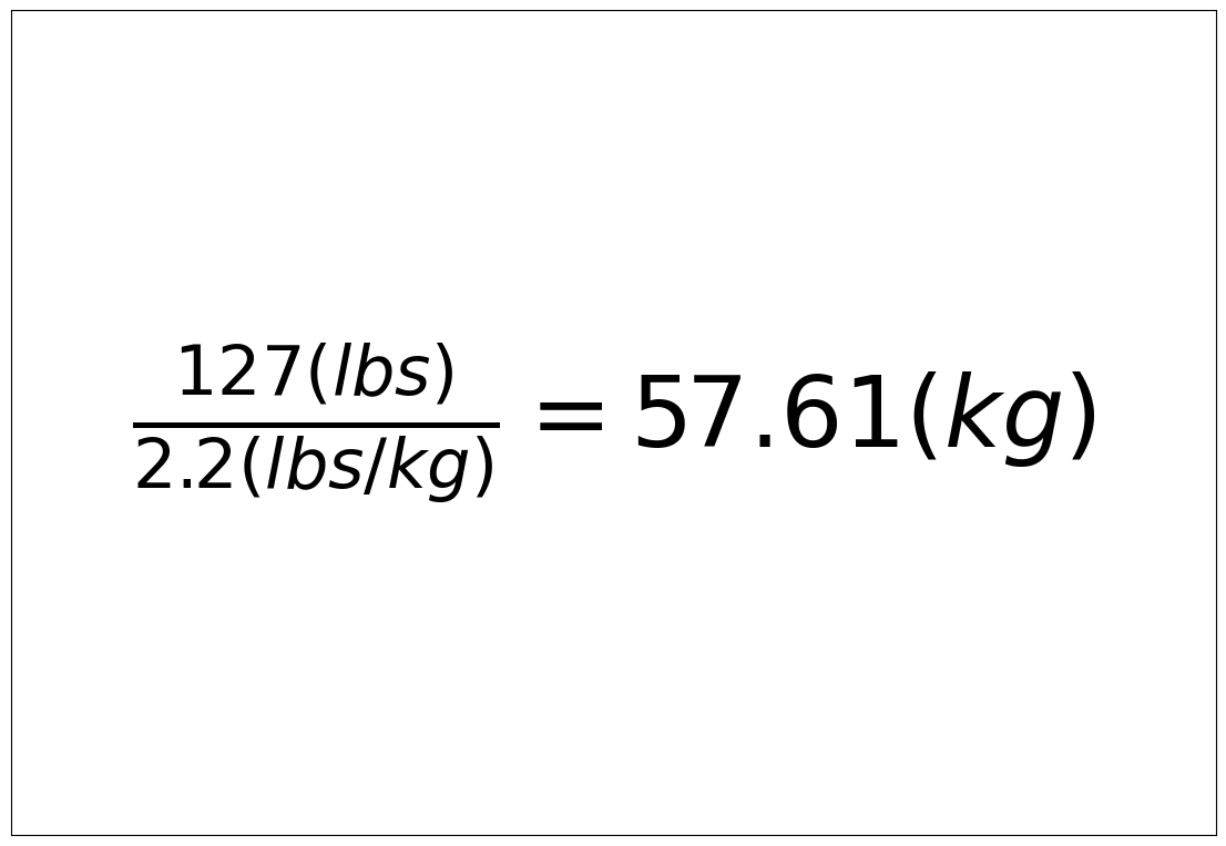 Convert 127 lbs to kg