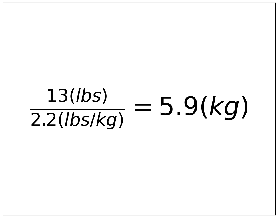 Convert 13 lbs to kg