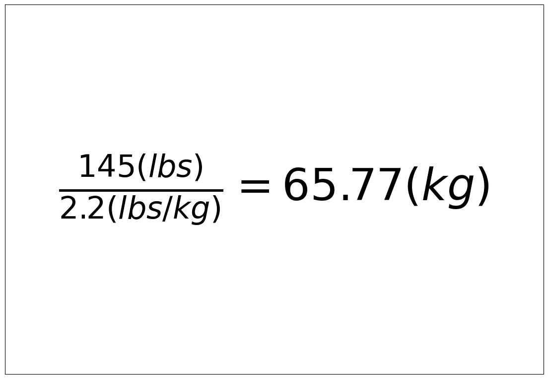 Convert 145 lbs to kg