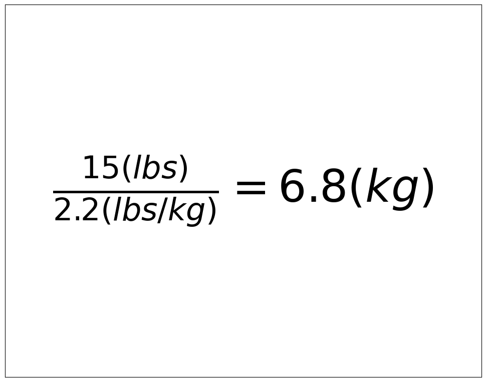 Convert 15 lbs to kg