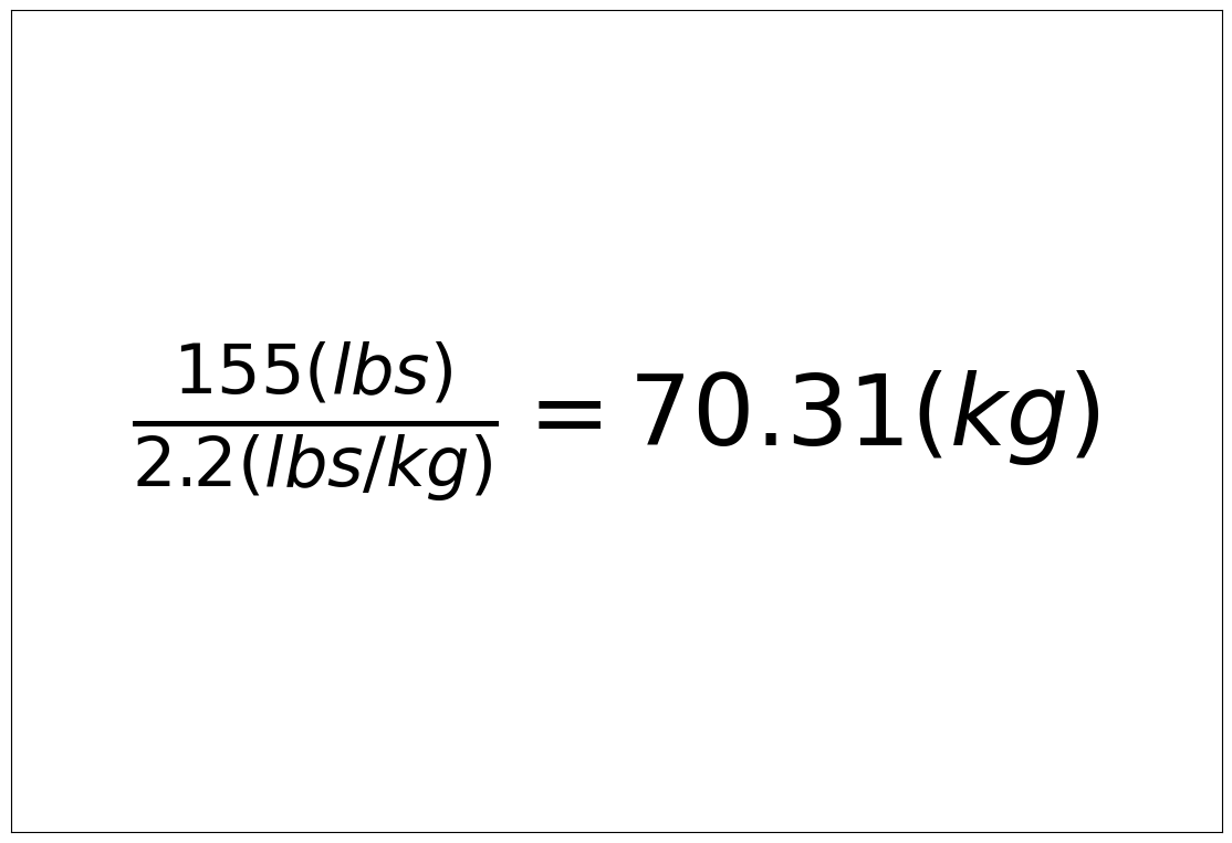 Convert 155 lbs to kg