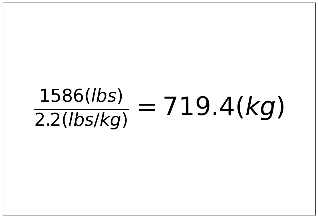 Convert 1586 lbs to kg