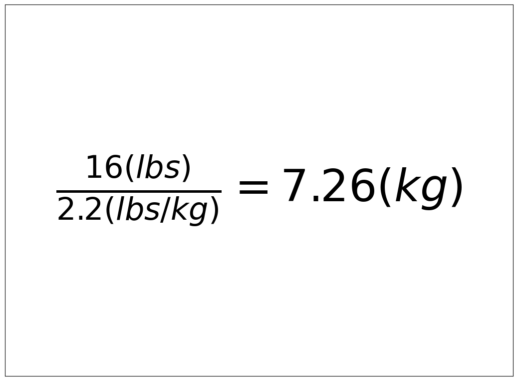 Convert 16 lbs to kg