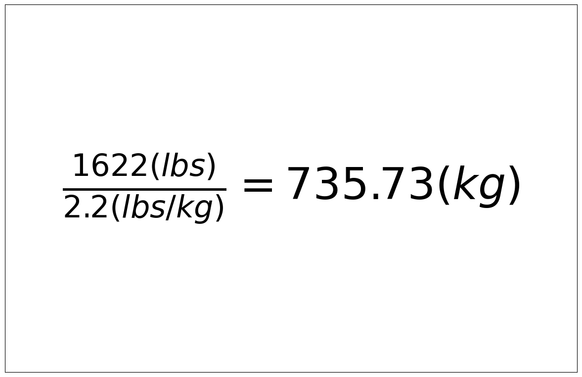 Convert 1622 lbs to kg