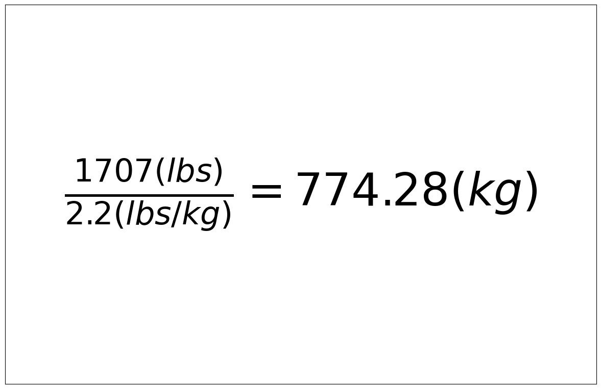 Convert 1707 lbs to kg