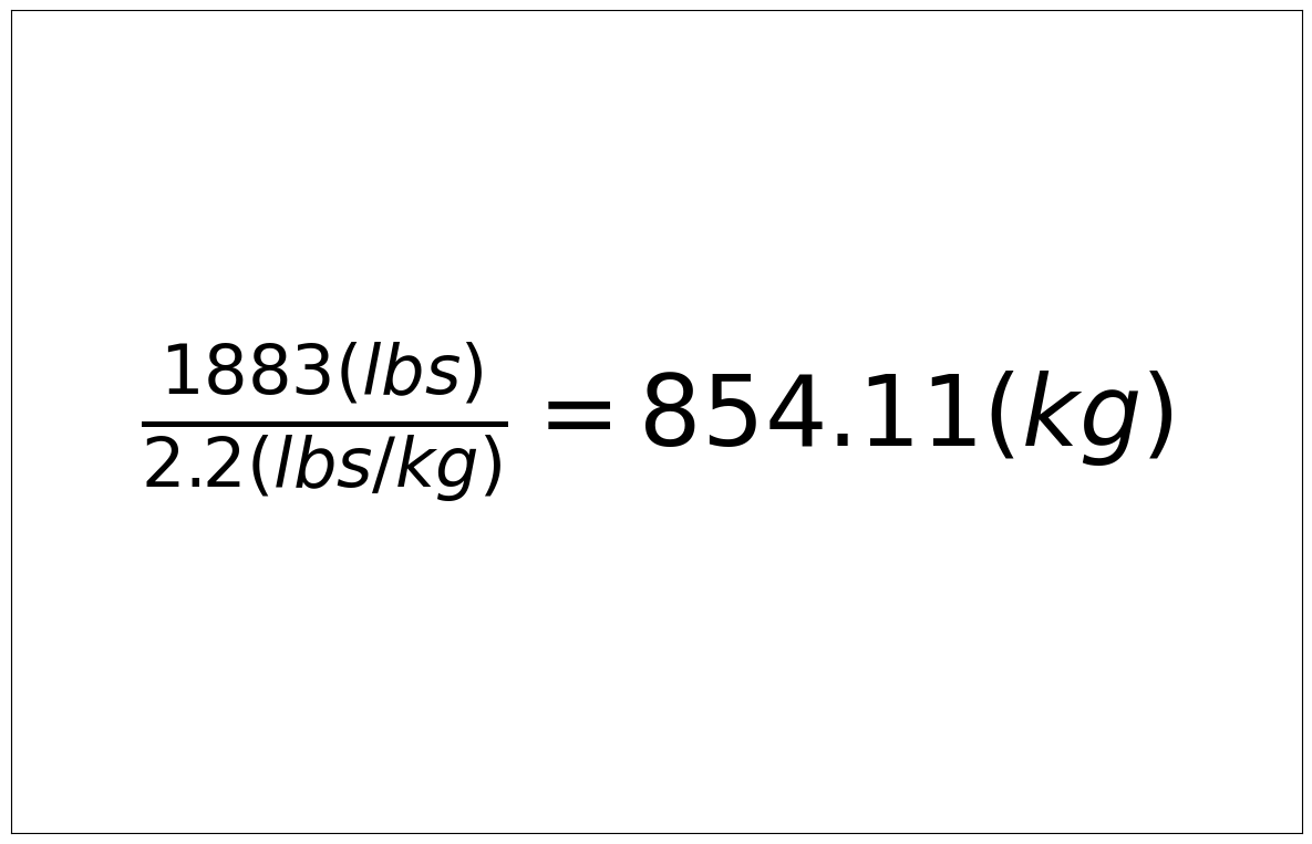 Convert 1883 lbs to kg