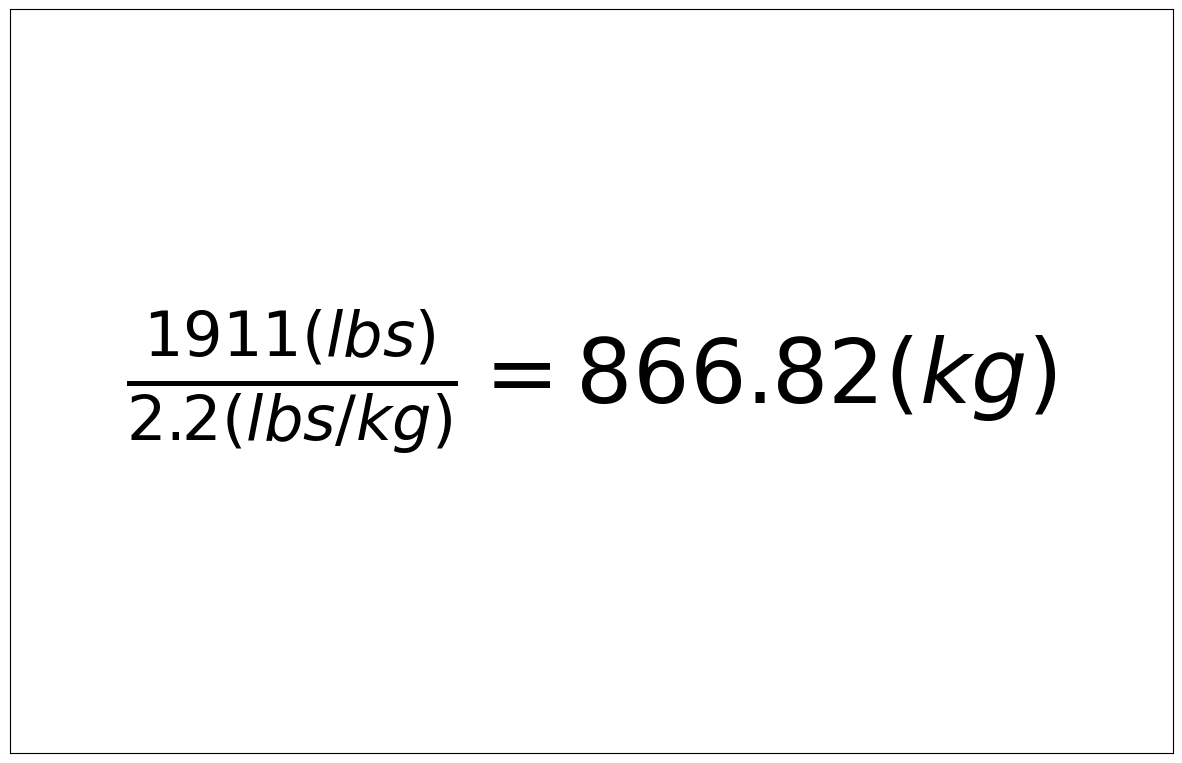 Convert 1911 lbs to kg