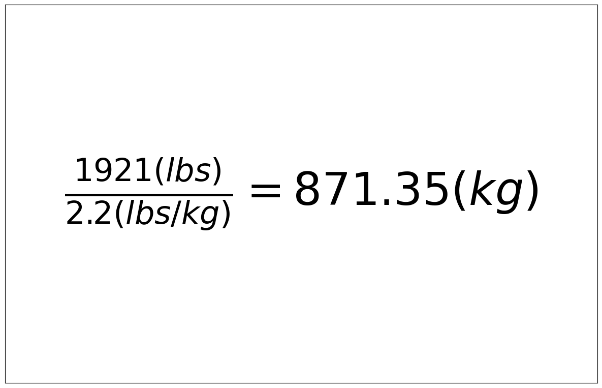 Convert 1921 lbs to kg