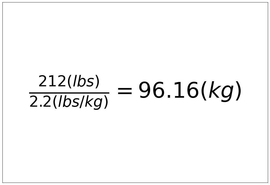 Convert 212 lbs to kg