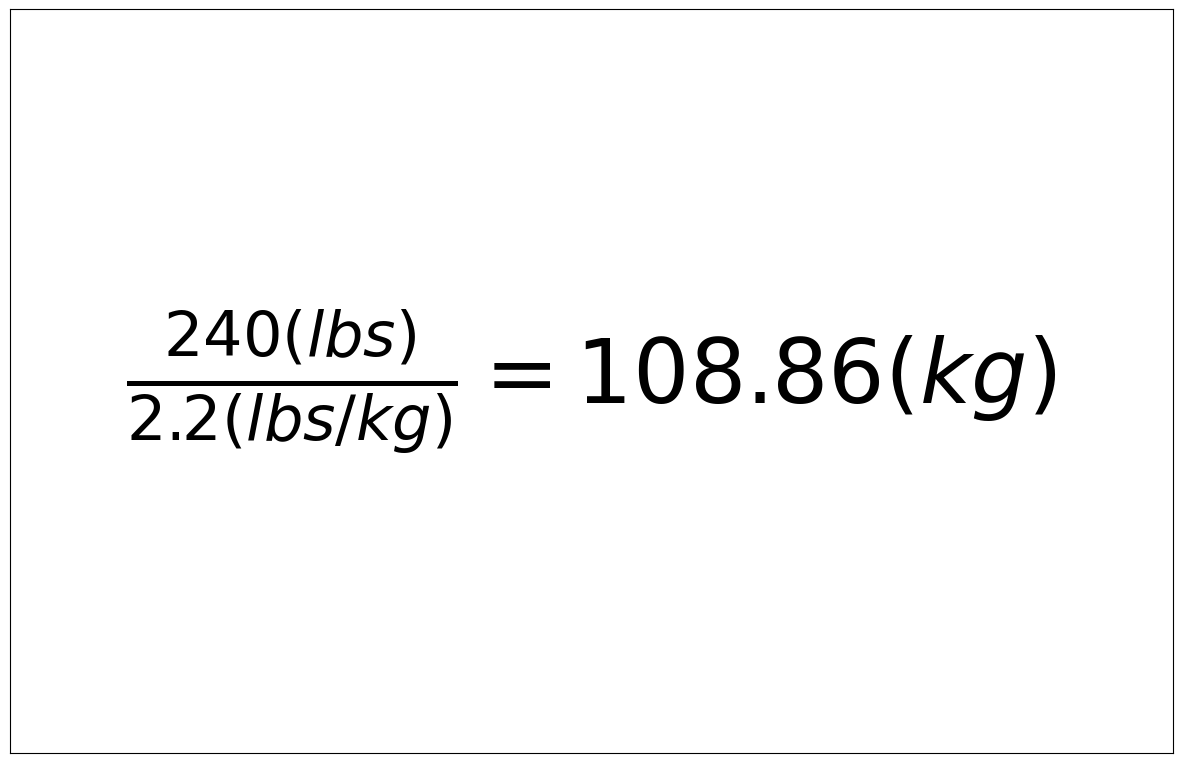 Convert 240 lbs to kg