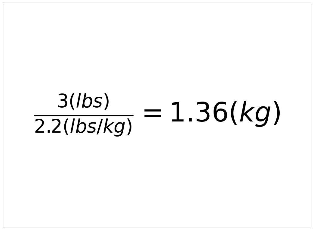 Convert 3 lbs to kg