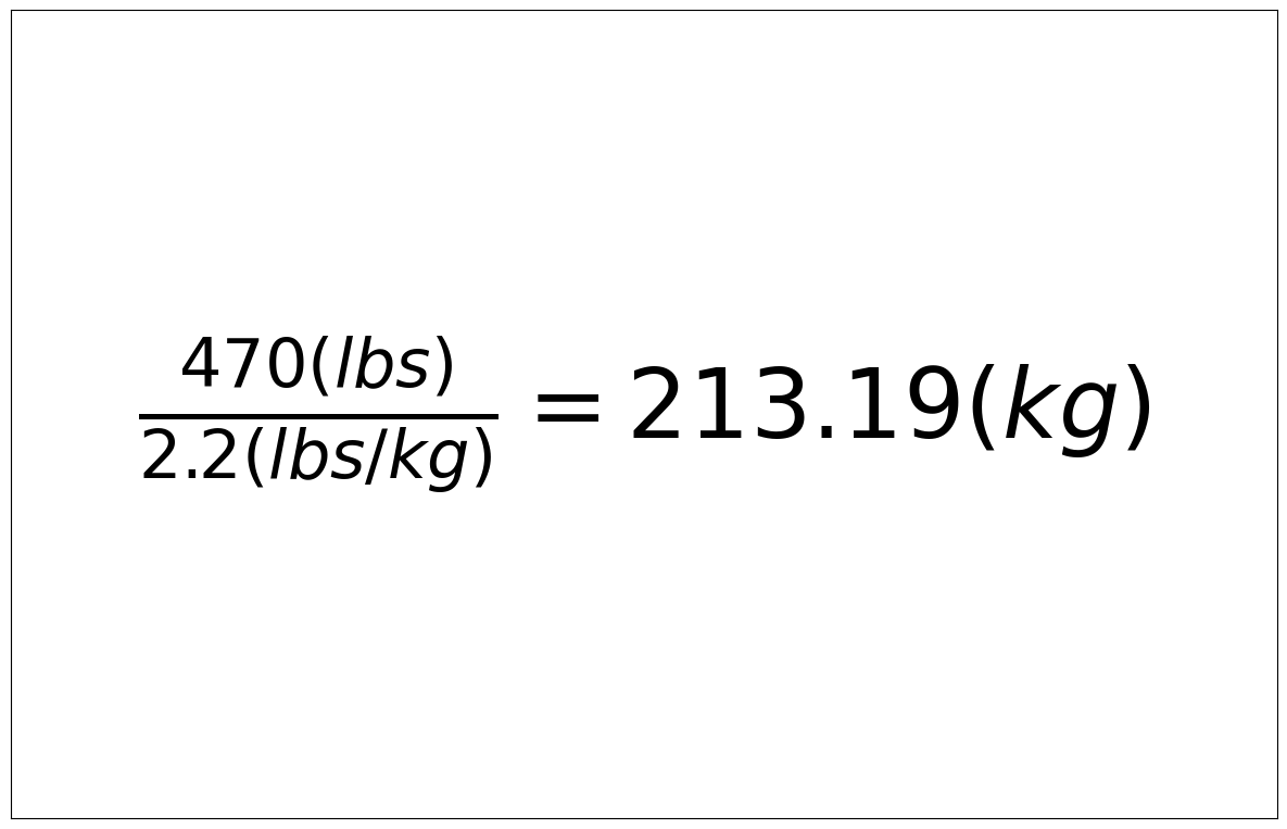 Convert 470 lbs to kg