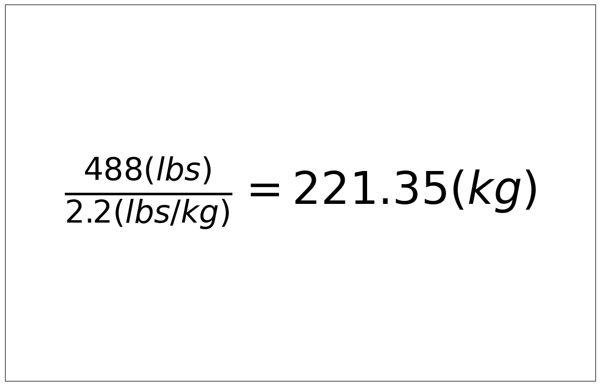 Convert 488 lbs to kg